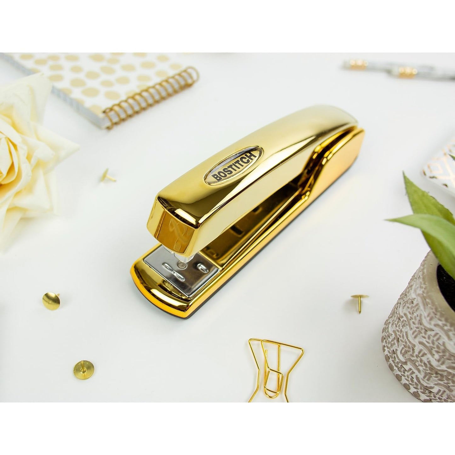 Bostitch Office Professional Metal Executive Stapler, 20 Sheet Capacity, Gold Chrome (B5000-GOLD)