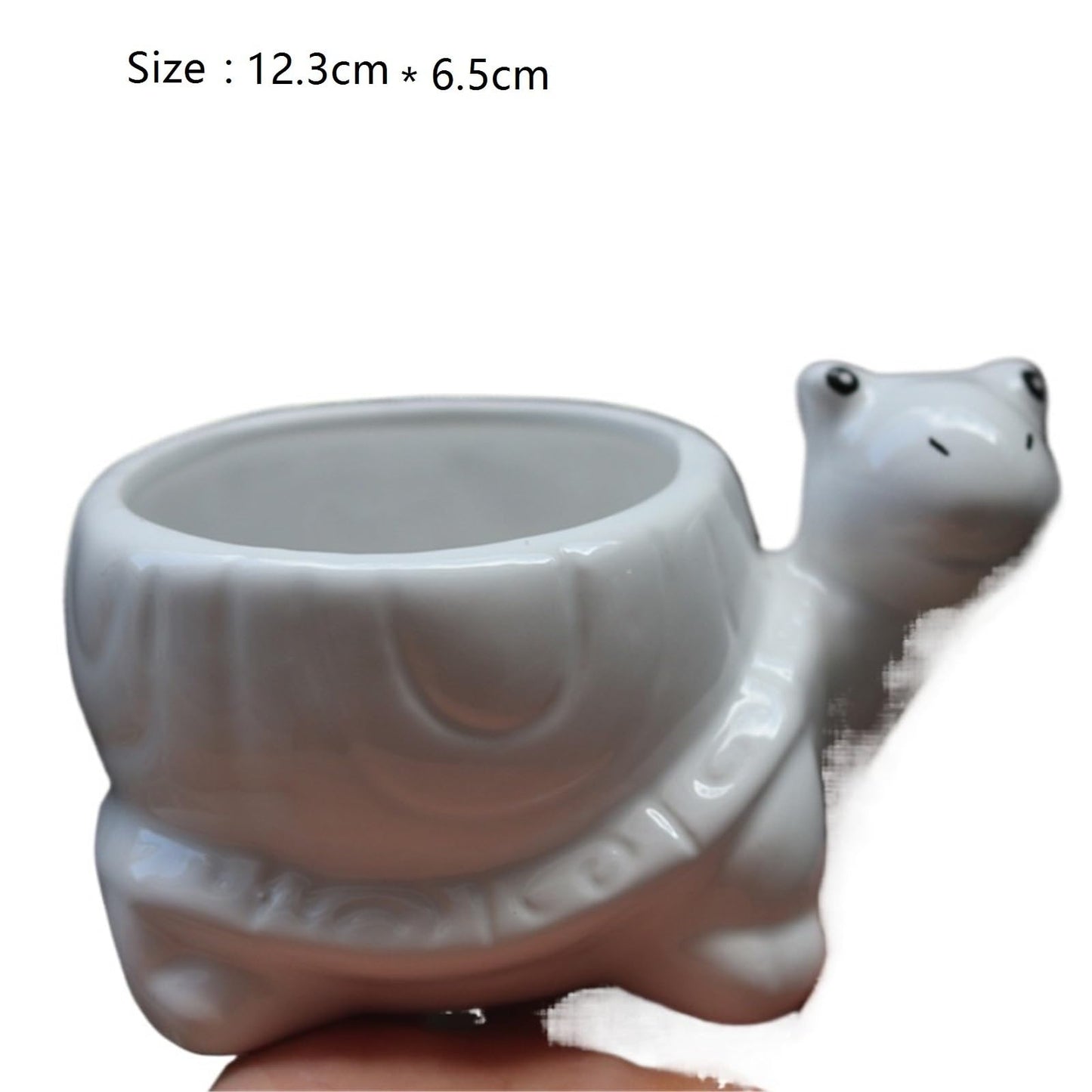 yeyo Elegant Creative Little Turtle Succulent Flower Pot Kindergarten Cute Animal Potted Plant for Balcony(Green)