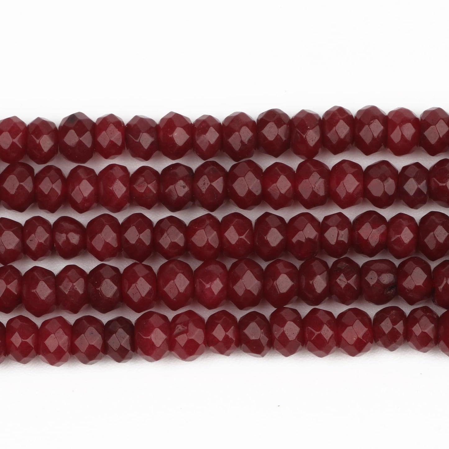 2 String 220PCS 3x5mm Natural Red Garnet Stone Beads for Jewelry Making, Songxi Facted Loose Gemstone Beads for DIY Bracelet Necklace Making Supplies with Energy Healing Chakra Power
