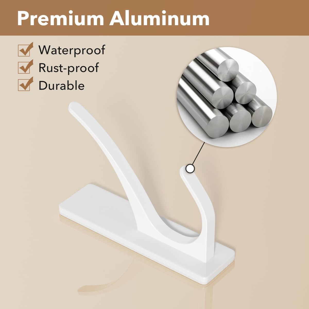 White Self Adhesive Hook (6 Count)