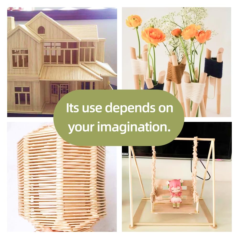 1 4 x 36 Inch 25 PCS Dowel Rods Wood Sticks Wooden Dowel Rods (25 Count)