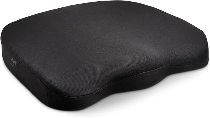 Kensington Seat Cushion for Office, Desk Chair Cushion, Car Seat Cushion, Pain Relief Memory Foam Seat Rest, Computer Chair Pad, Ergonomic Office Chair Cushion, Chair Pillow, Black K55805WW 410x470x72