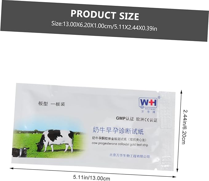 3 pcs Tester Livestock Pregnancy Test Strip Livestock Testing Paper Pregnancy Test Strip for Cow Cattle Test Animal The Cow Plastic Steel White
