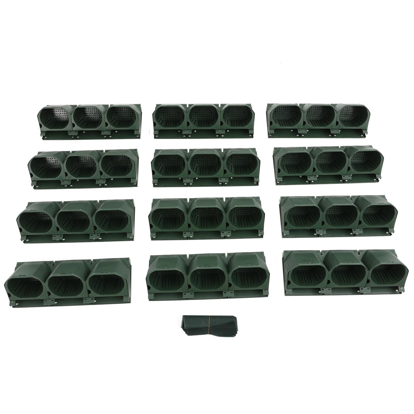 AGULIUM 36 Pots Wall Planter, Vertical Garden Planter, Stackable Wall Mounted Flower Pot Holder, Green Plant Wall for Flower Herbs Vegetables Grass Plants for Indoor Outdoor Garden Balcony Patio