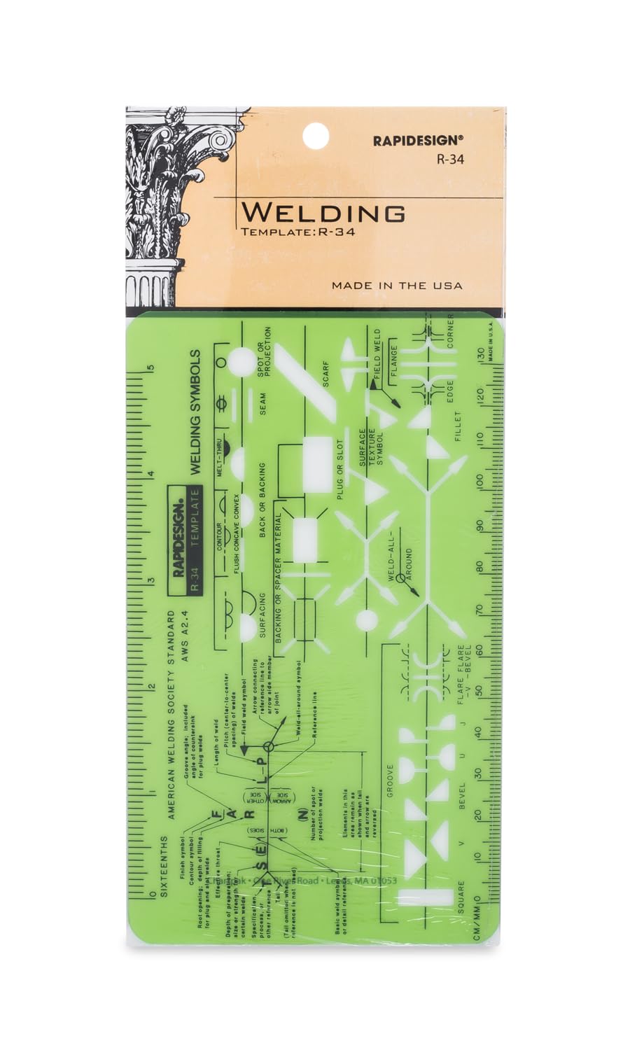 Rapidesign Welding Pocket-Size Template, 1 Each (R34)