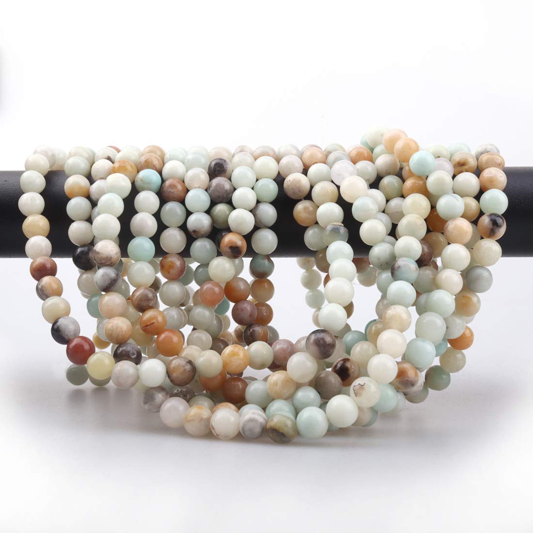 ICAI Beads 10mm Natural Amazonite Gemstone Round Loose Beads for Jewelry Making (34-36pcs)