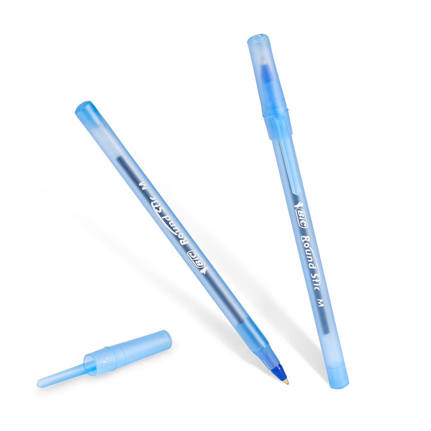 BIC Round Stic Xtra Life Ballpoint Pen, Medium Point (1.0mm), Blue, Flexible Round Barrel For Writing Comfort, 144-Count