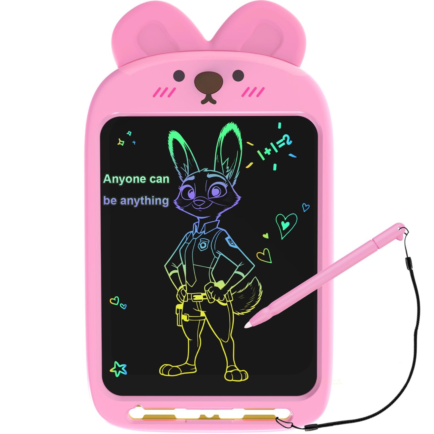 CHAFEGY 10 Inch LCD Writing Tablet, Erasable Doodle Board Toy, Cute Rabbit Drawing Pad for Kids Ages 2-6 - Educational Christmas Birthday Gift (Rabbit)