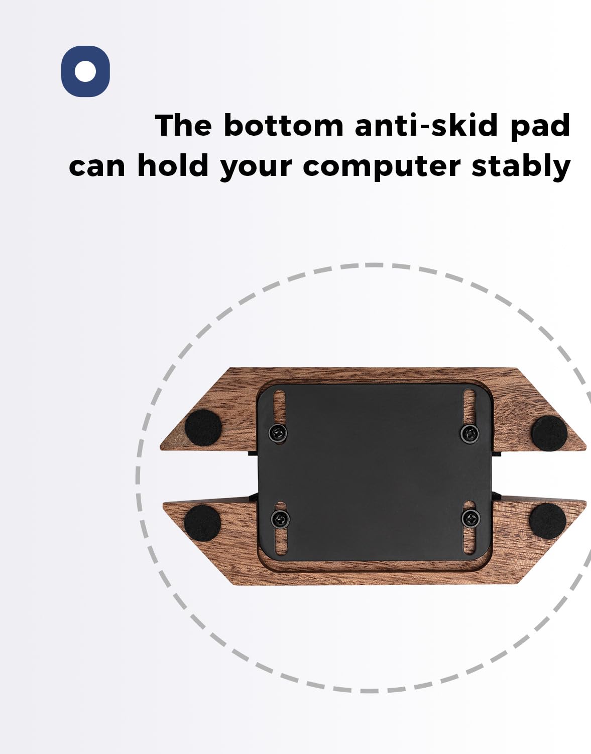 Nuvograin Adjustable Vertical Laptop Stand, MacBook Holder with Wood, Wooden Laptop Stand, Vertical Laptop Holder for Desk, Width Adjustable Dock Fits All MacBook/Surface Pro