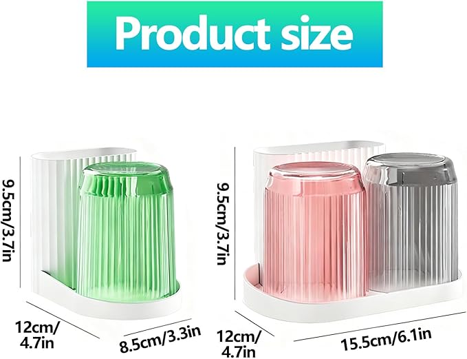 Toothbrush Holder,Bathroom Toothbrush Holder Suitable for Bathroom Organizer Place The Cup Upside Down to Drain Bathroom Stands for Storing Toothpaste Toothbrushes and Other Toiletries (Blue)
