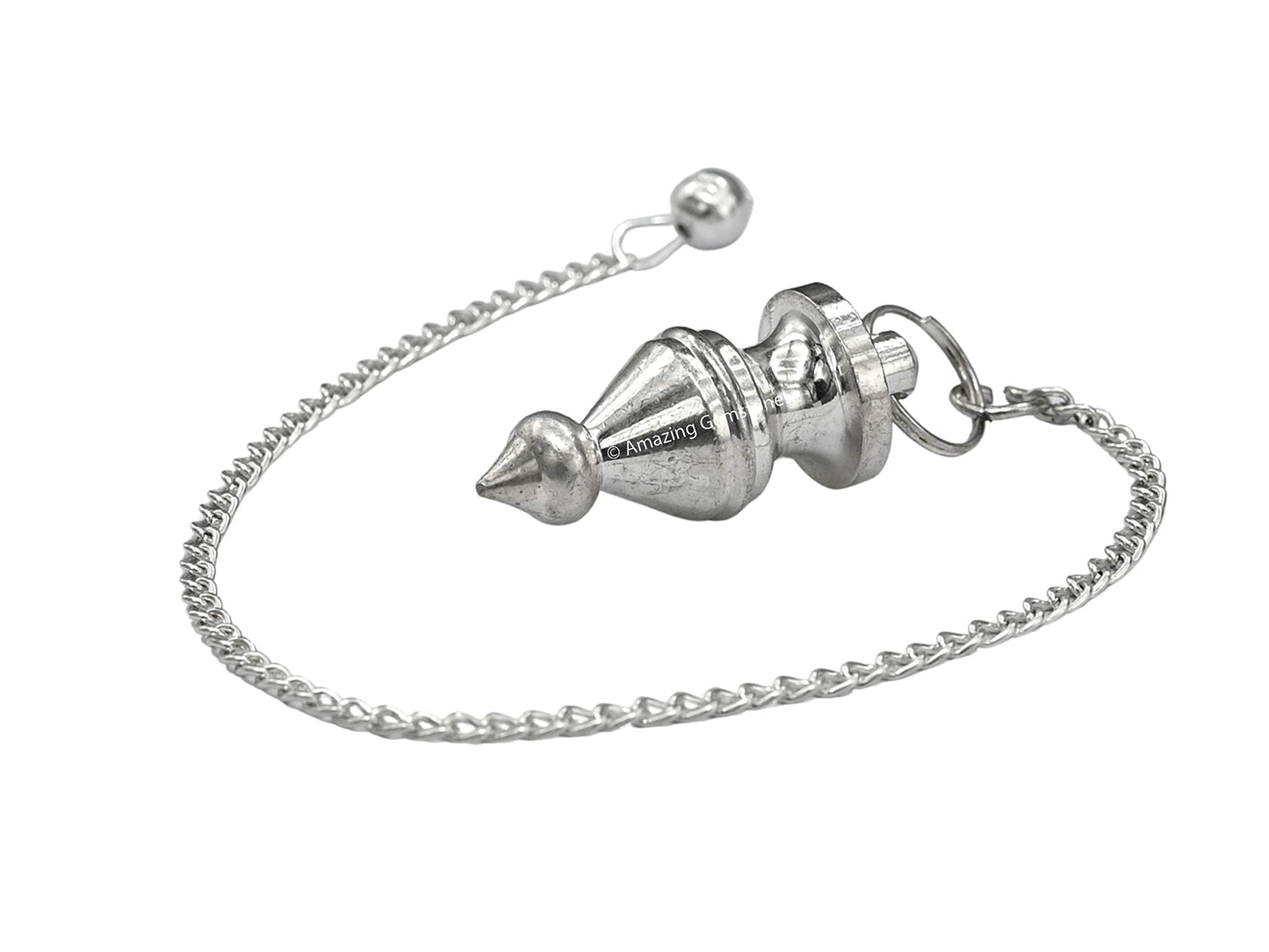 Amazing Gemstone Healing Metal Pendulums for Divination, Silver Tear Drop with Ring Plate Steel Copper Pendulum High Energy Pendulo de Bronce Pendulos de Mesa MP101