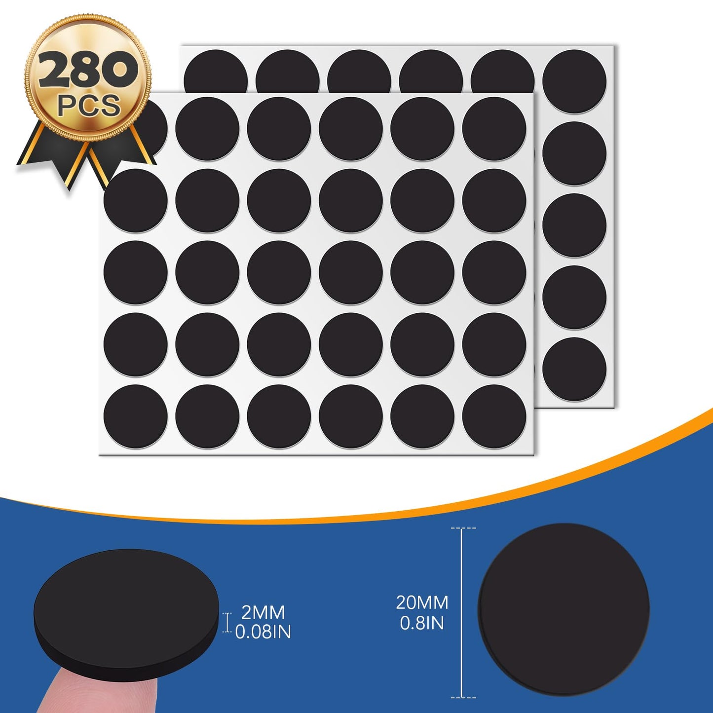 DIYMAG 280Pcs Magnetic Dot with Self Adhesive, Round Magnets Magnetic Tape Flexible Magnet Sheets with Adhesive for Crafts Photos and Die Storage Easy Peel and Stick, 0.8 x 0.08inch