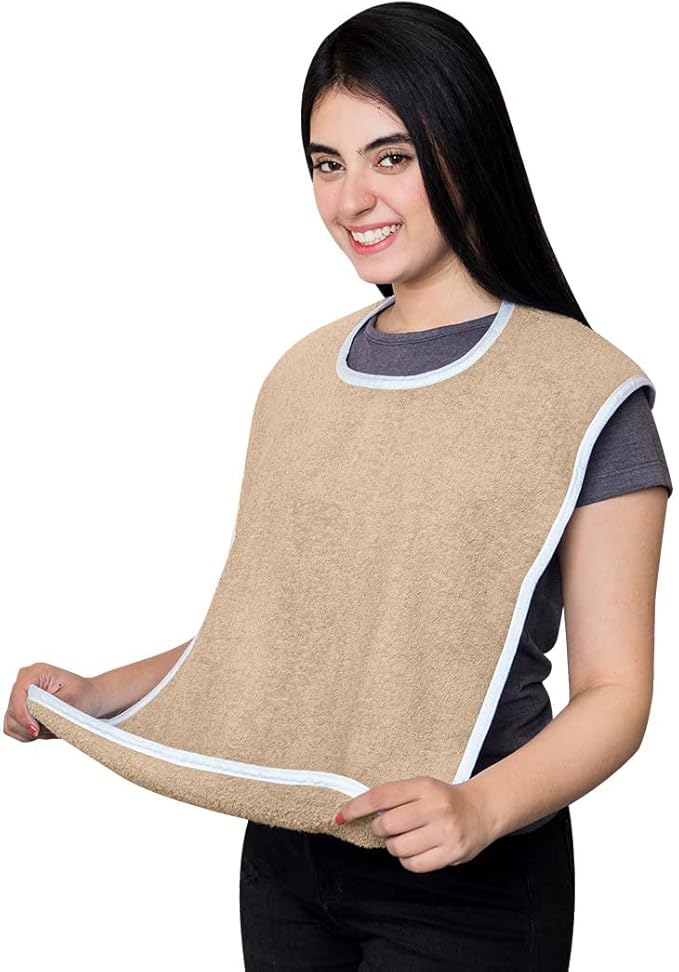 Avalon Towels Adult Bibs for Women 100% Cotton Bib for Adults for Eating - Terry Cloth Adult Bibs for Men Clothing Protectors