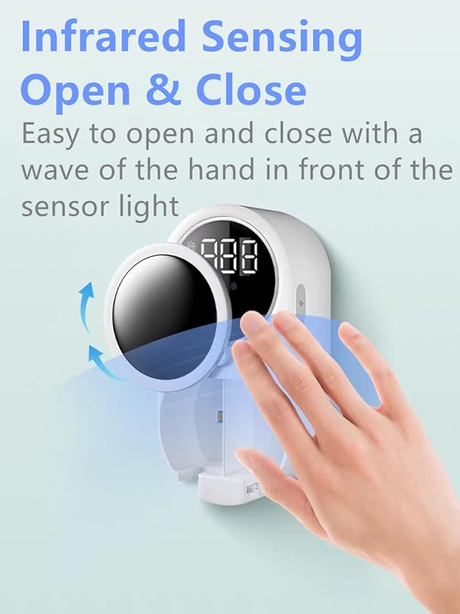 Toothbrush Cleaner & Toothbrush Holder, Cleaning and Air Drying, LED Smart Screen, Rechargeable Wall Mount Toothbrush Holder for Bathrooms