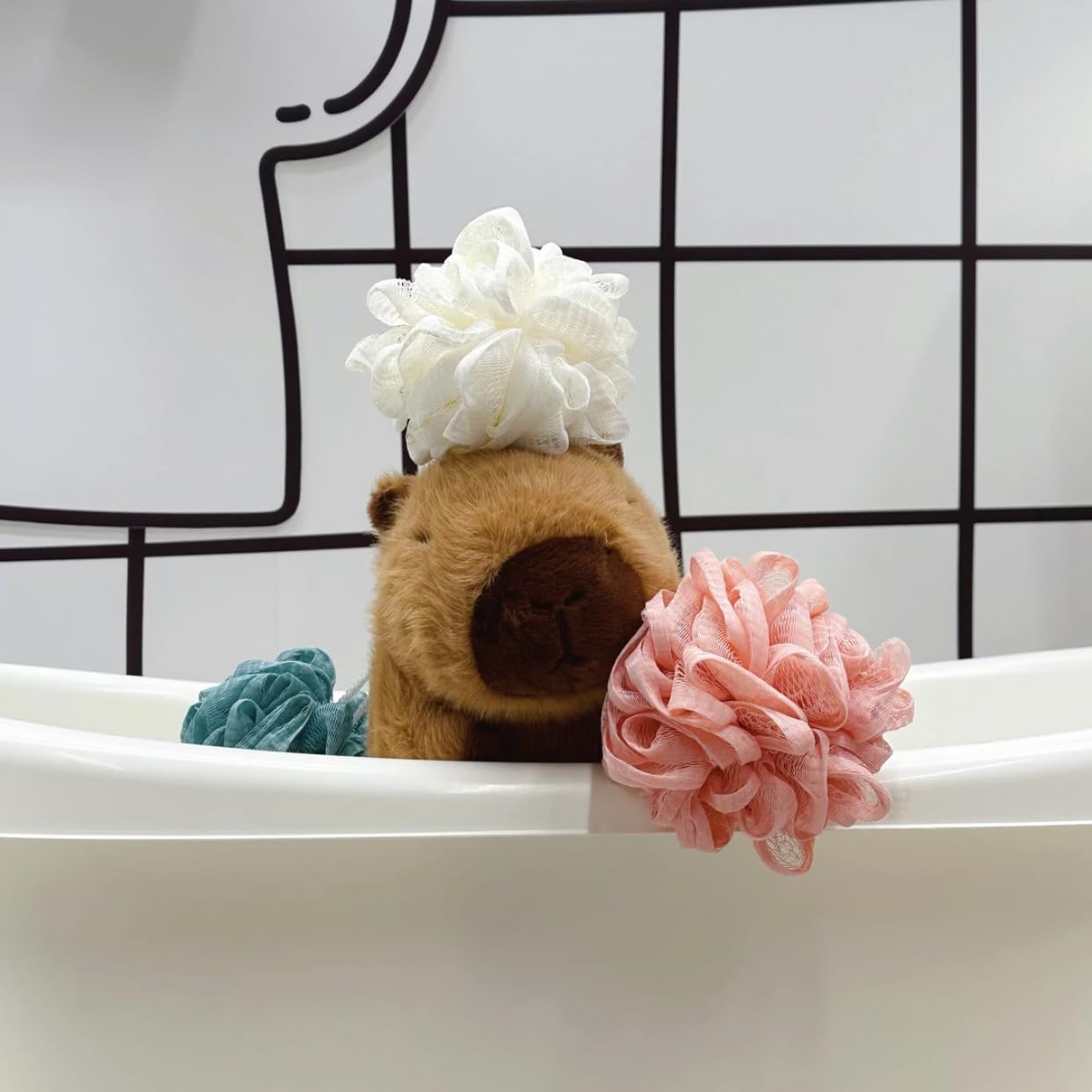 CHDBLOCK Capybara Plush Toy - 9 Inch Cute Capybara Stuffed Animal with Turtle Backpack, Kawaii Capibara Plushie for Kids and Adults