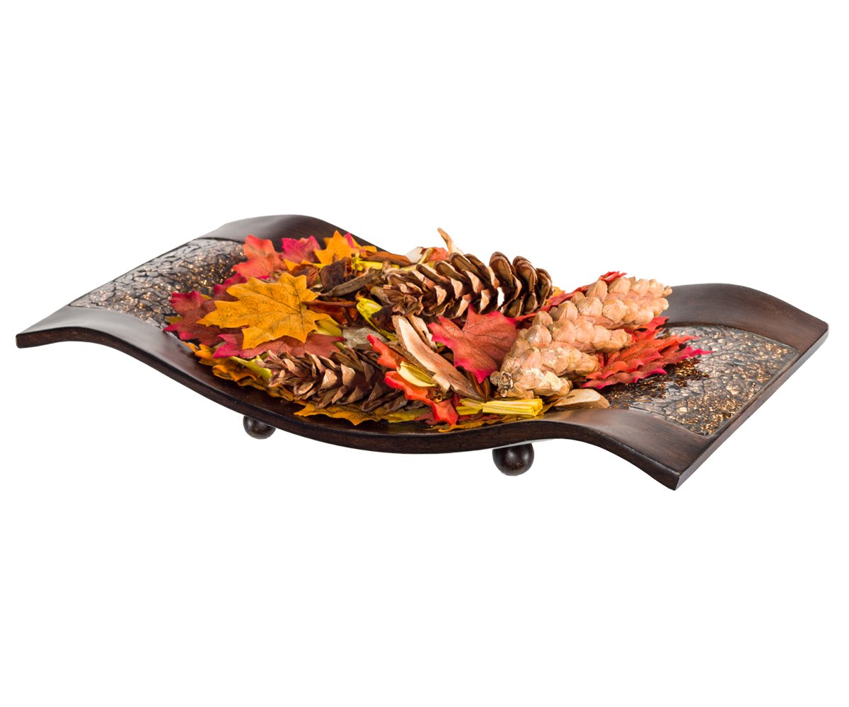 Creative Scents Schonwerk Brown Centerpiece Home Decor Crackled Mosaic Design, Table Decorations for Dining/Living Room/Coffee Table Decor - Best Wedding