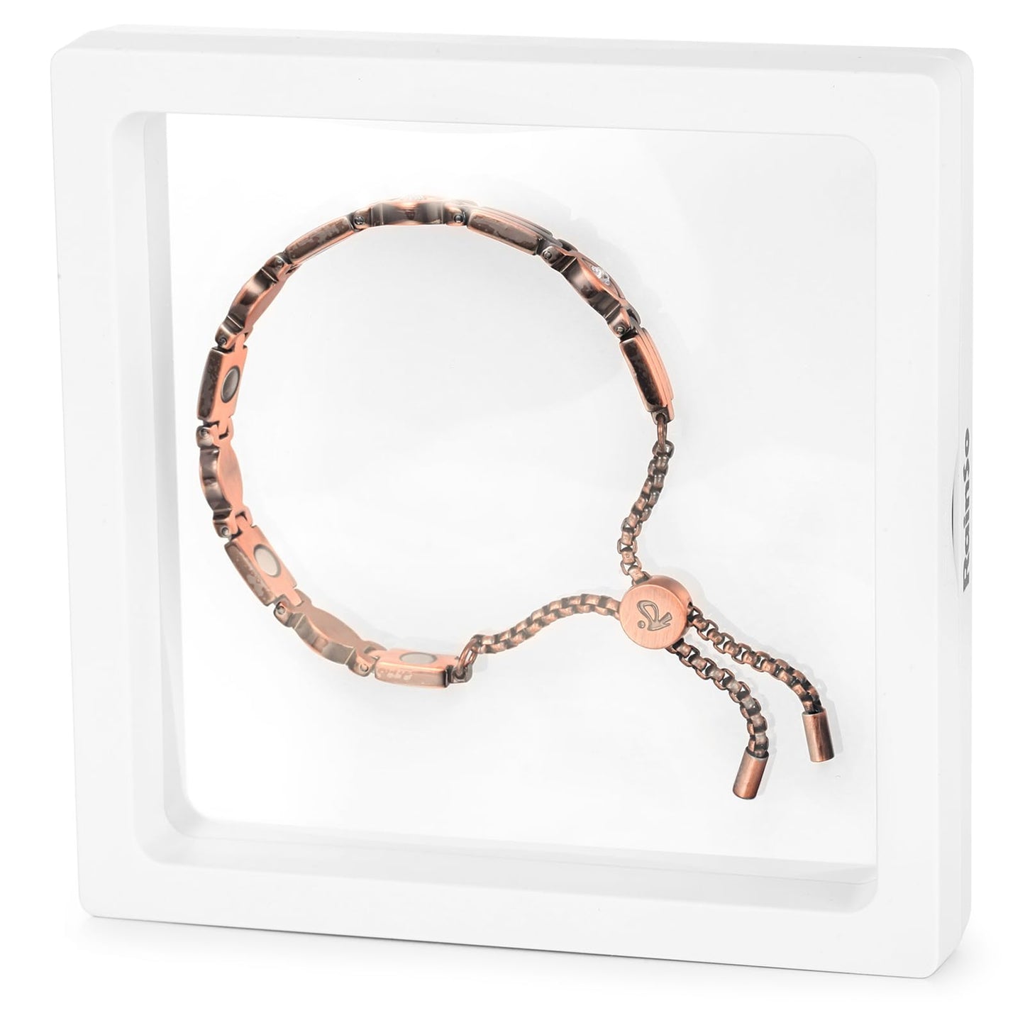 RainSo Women Pure Copper Magnetic Bracelets Adjustable Design with Display Box