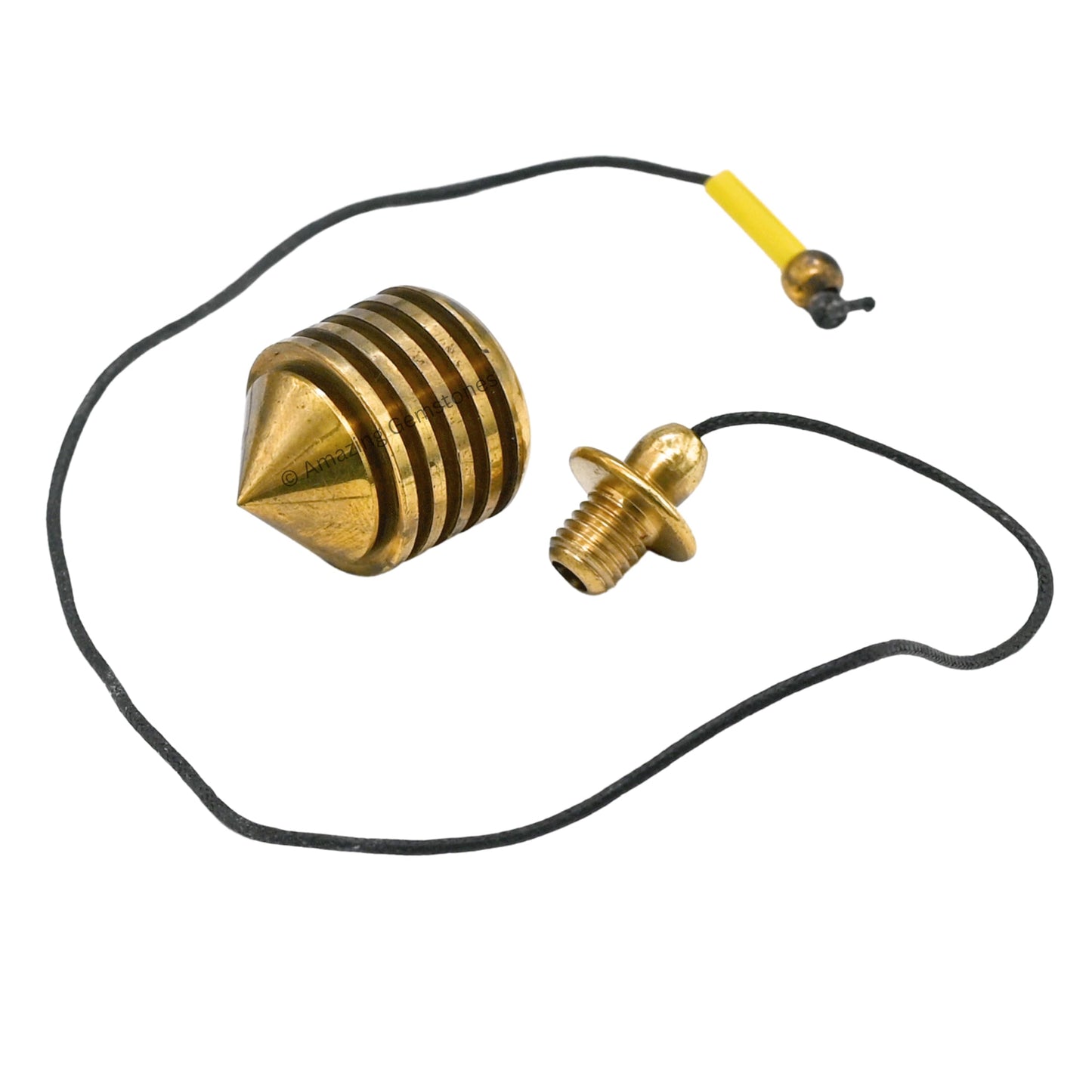 Healing Metal Pendulums for Divination, Gold Vertical Hard Coil Steel Copper Pendulum High Energy Pendulo de Bronce Pendulos de Mesa MP77