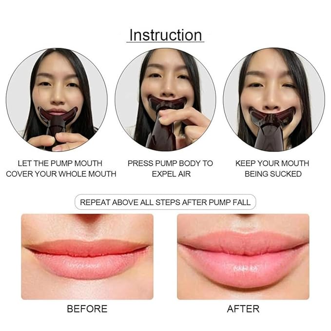 Lip augmenter for women, 2025 New Lip Plumper Device Manual Lip Plumping Tool Self-Suction Natural Fuller Lips, Lip Plumping Devices (2pcs)