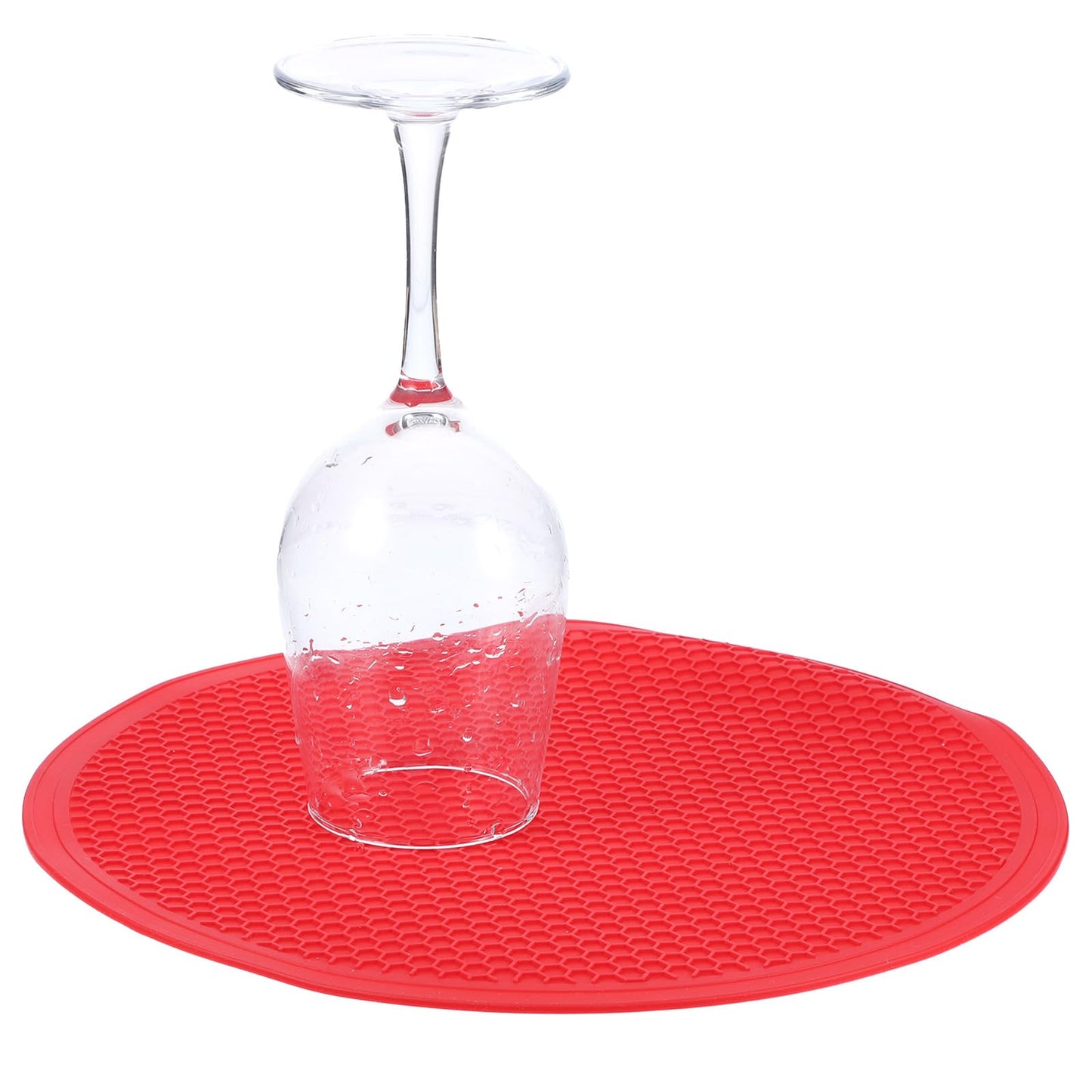 12 inch Non Stick Turntable Safe Baking Mat, Silicone Microwave Mats, Heat Resistant Multifunctional Mat for Kitchen, Non-Slip Silicone Trivet, Dishwasher Safe, Splatter Guard, Red 1 Pcs