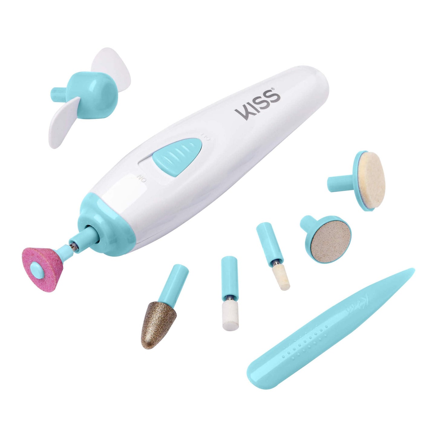 KISS Professional, Electric Nail Drill/Electric Nail File & Nail Dryer System, Includes 12 attachments, cuticle pusher, A/C adapter, storage case