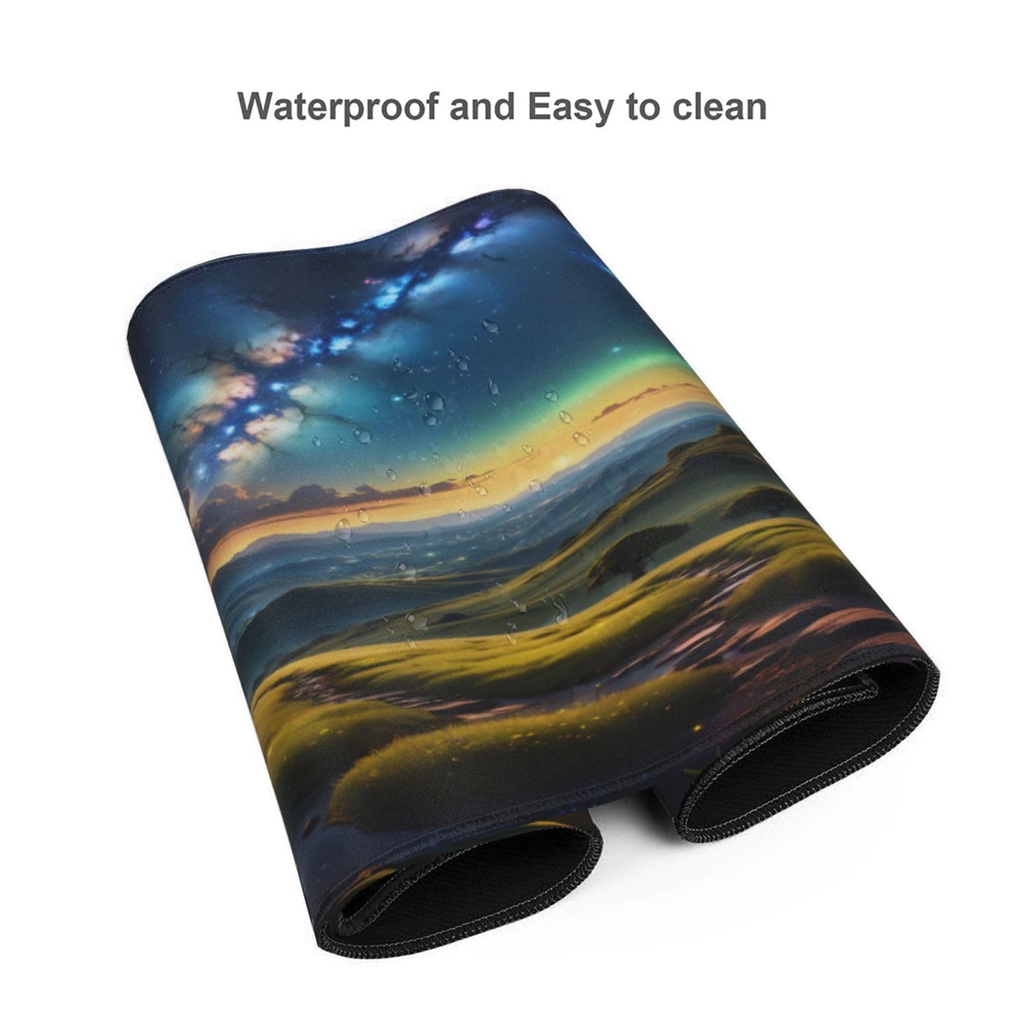 OnengMu XXL Gaming Mouse Pad 35.4x15.7 inch, Landscape Anime Theme Desk Mat,Large Mousepad for Wireless Mouse Office Desk Accessories (Green Meadow)
