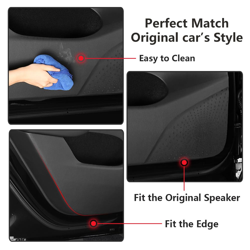 LUNQIN Car Door Anti Kick Pad for Toyota RAV4 2026 Accessories RAV 4 Protector Mat Dirty Collision Stickers Inner Decorative Protection