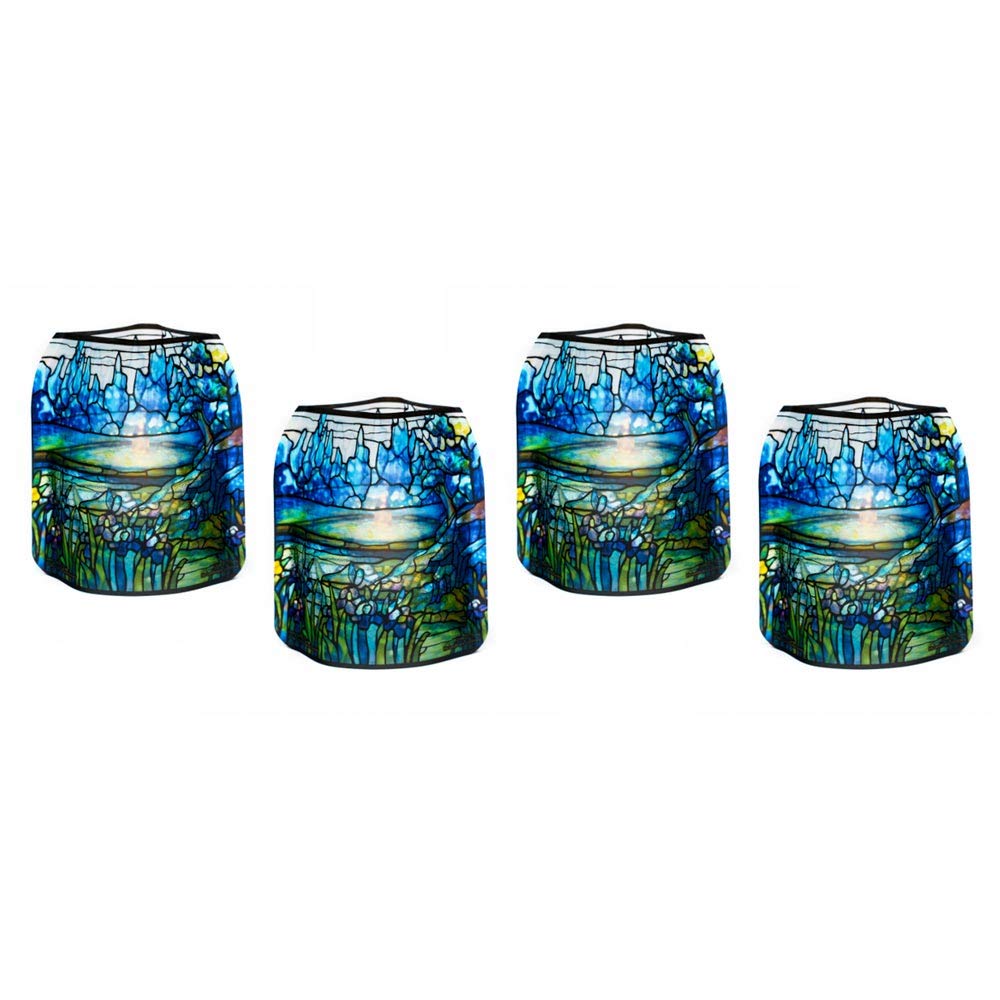 MODGY Luminary Lanterns Floating LED Candles with Batteries Included - Luminaries are Great for Weddings, Parties, Patios & Celebrations of All Kinds (Iris), Pack of 4