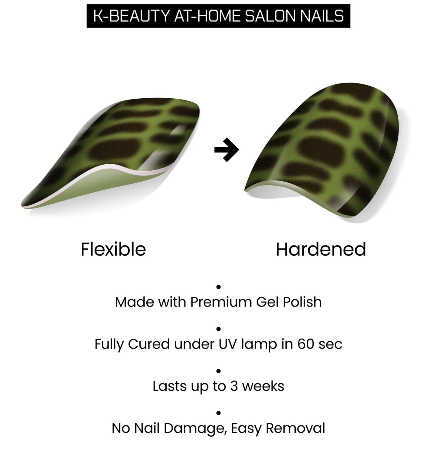 Kijibae Semi Cured Gel Polish Strips | 24pc UV LED Required Wraps | Gift Peel and Stick Nails | Coquette DIY Home Manicure | Press On Alternative (Spot On)