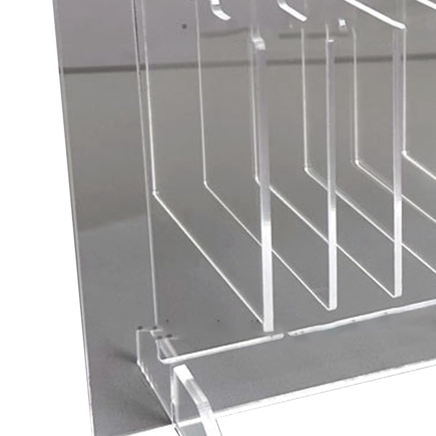 ZJchao Acrylic Nail Hanger Display Stand 10pcs Hangers Multi-Functional Desktop Organizer Portable Transparent Nail Sample Display Stand for Nail Technicians Large Size