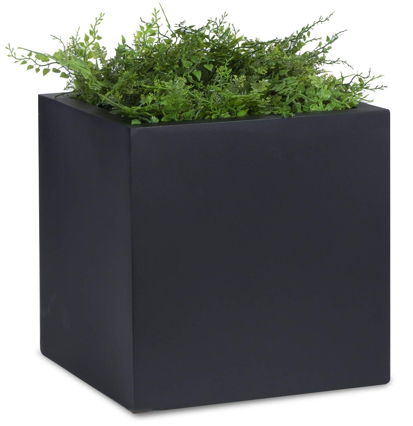 Black Square Tree Planter Box - Indoor Outdoor Cube Flower Pot 12" x 12"
