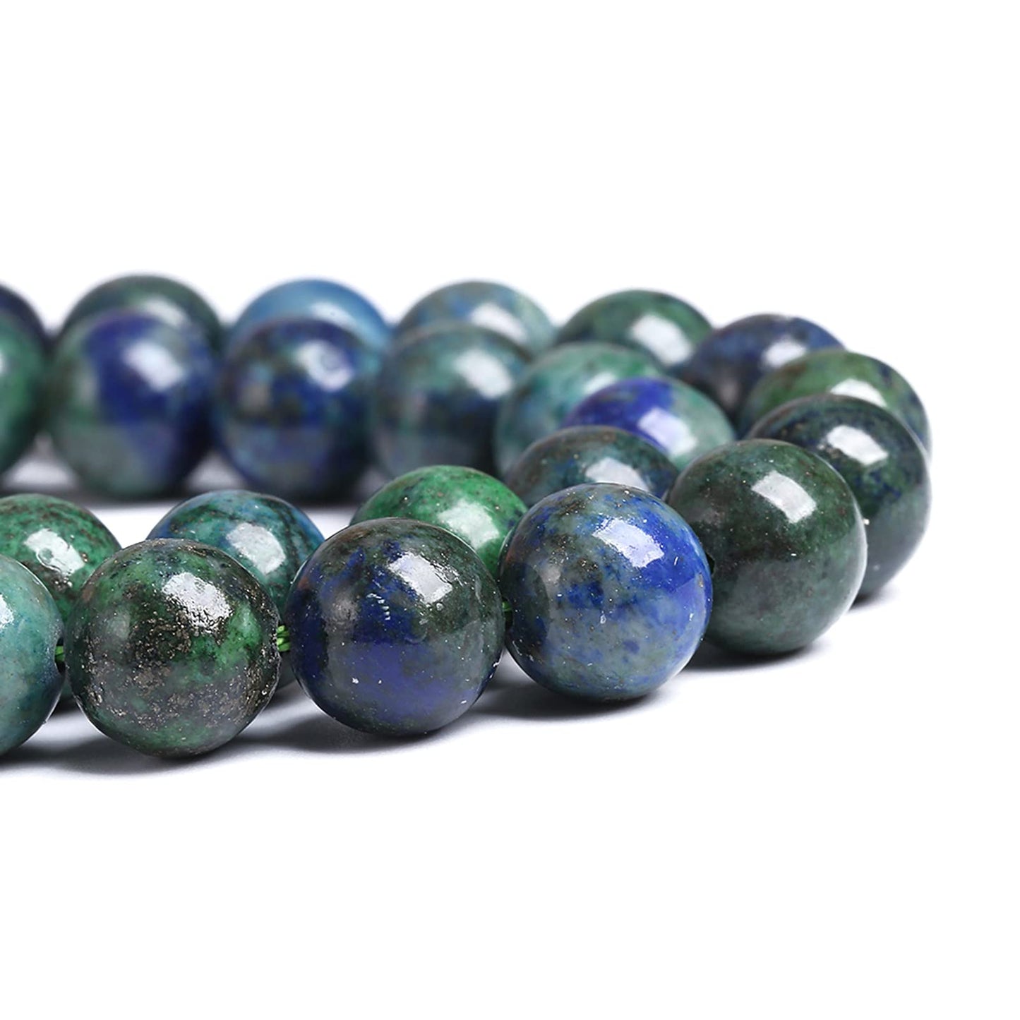 6MM 60PCS Natural Stone Lapis Chrysocolla Loose Beads for Jewelry Making DIY Bracelet