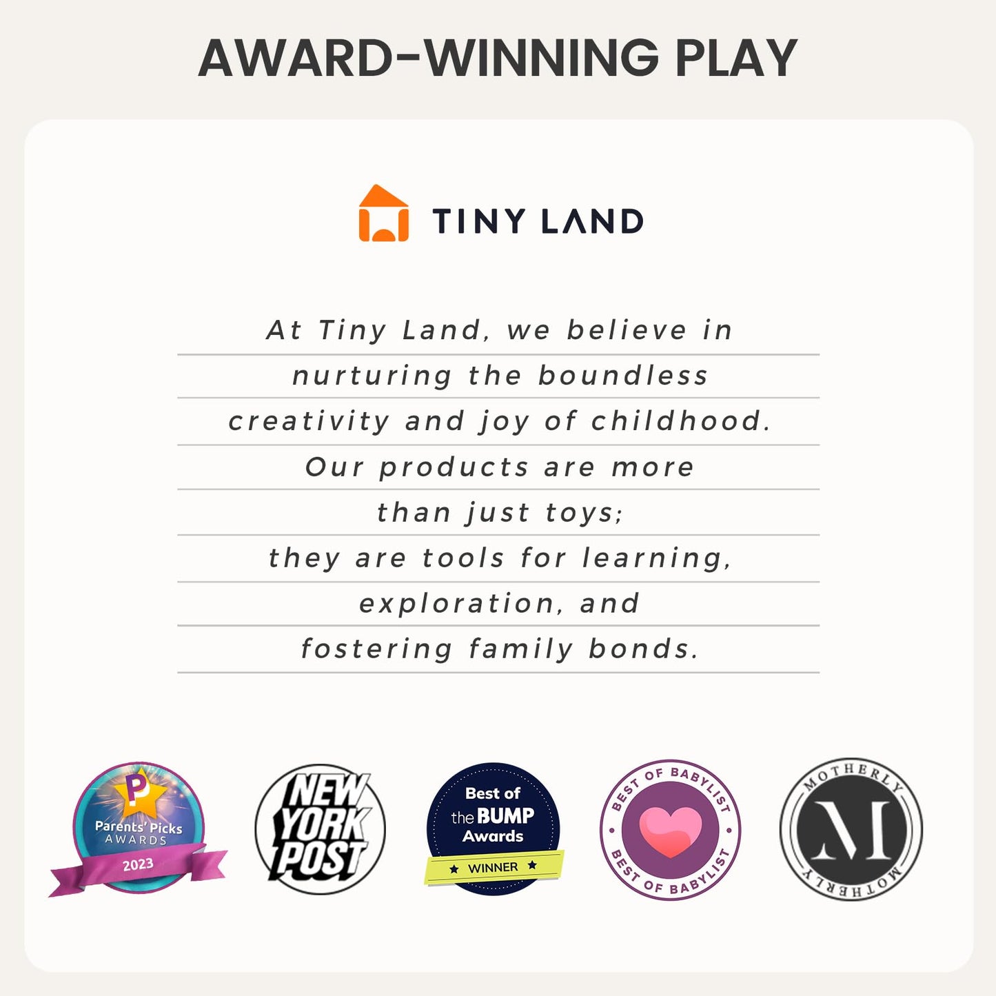 Tiny Land Montessori Baby Toy Set 4-6 Months – Early Learning Motor Skills Development Kit with 4-in-1 Soft Cloth Book, Spinning Rainbow Toy, Silicone Blocks and Baby Tissue Box
