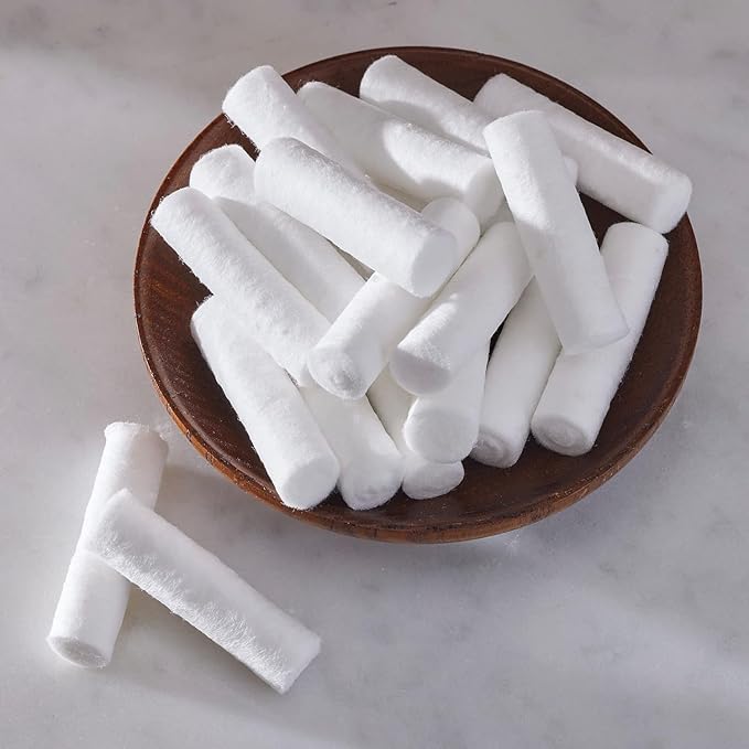 500 Dental Cotton Rolls, One Inch Nosebleed Plugs for Kids or Adults - Extra Absorbent Blood Clotting, Dental Cotton Rolls (500 Count)