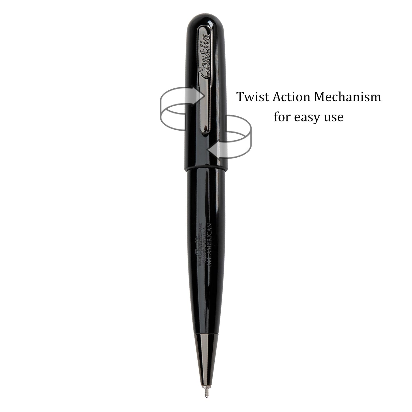 Conklin All American Gel Pen Raven Black | Luxury Gel Pen with Refillable Ink | Bold Design, Smooth Writing, Premium Quality