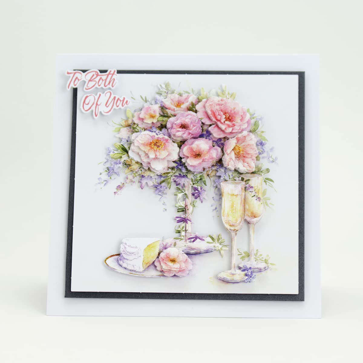 Katy Sue Designs On Your Special Day 3D Die-Cut Decoupage Sheets for Card Making & Scrapbooking. 9 Sheets of Katy Sue Die Cuts - Book & Flowers, Champagne & Violets & Soft Pink Roses