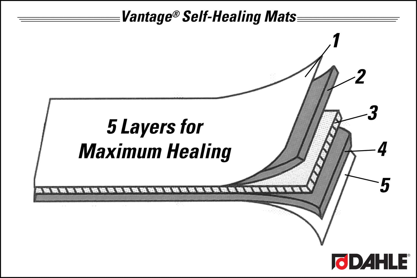 Dahle Vantage 10681 See-Through Premium Self-Healing Cutting Mat, 12"x18", 1/2" Grid, 5 Layers for Max Healing, Perfect for Crafts & Sewing, Clear
