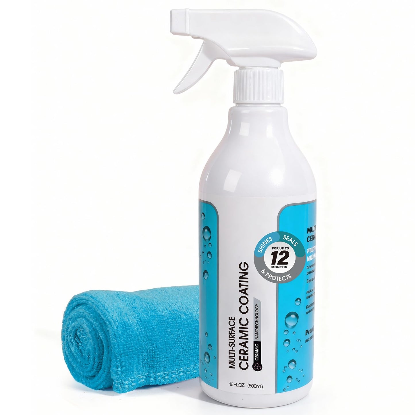 MineeCozee Ceramic Coating Spray for Stainless Steel & Glass - Fingerprint & Water-Spot Repellent, Long-Lasting Surface Protection for Kitchen & Bath (500ml)