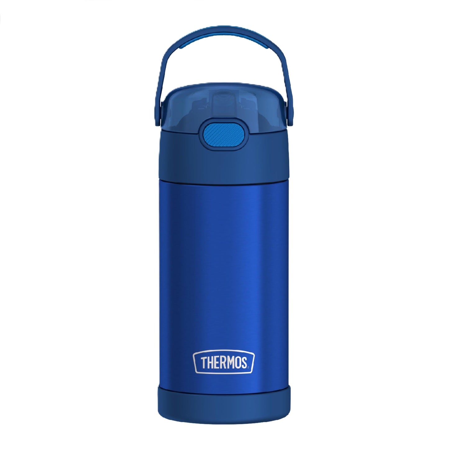 THERMOS FUNTAINER 12 Ounce Stainless Steel Vacuum Insulated Kids Straw Bottle, Blue