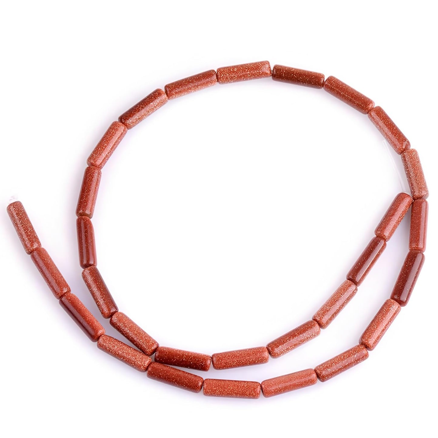 HAAMIIQII Natural Gold Sandstone Tube Beads 13x4mm Column Stone Cylinder Gemstone Loose Beads for Jewelry Making Strand 15 Inch (28-29pcs)