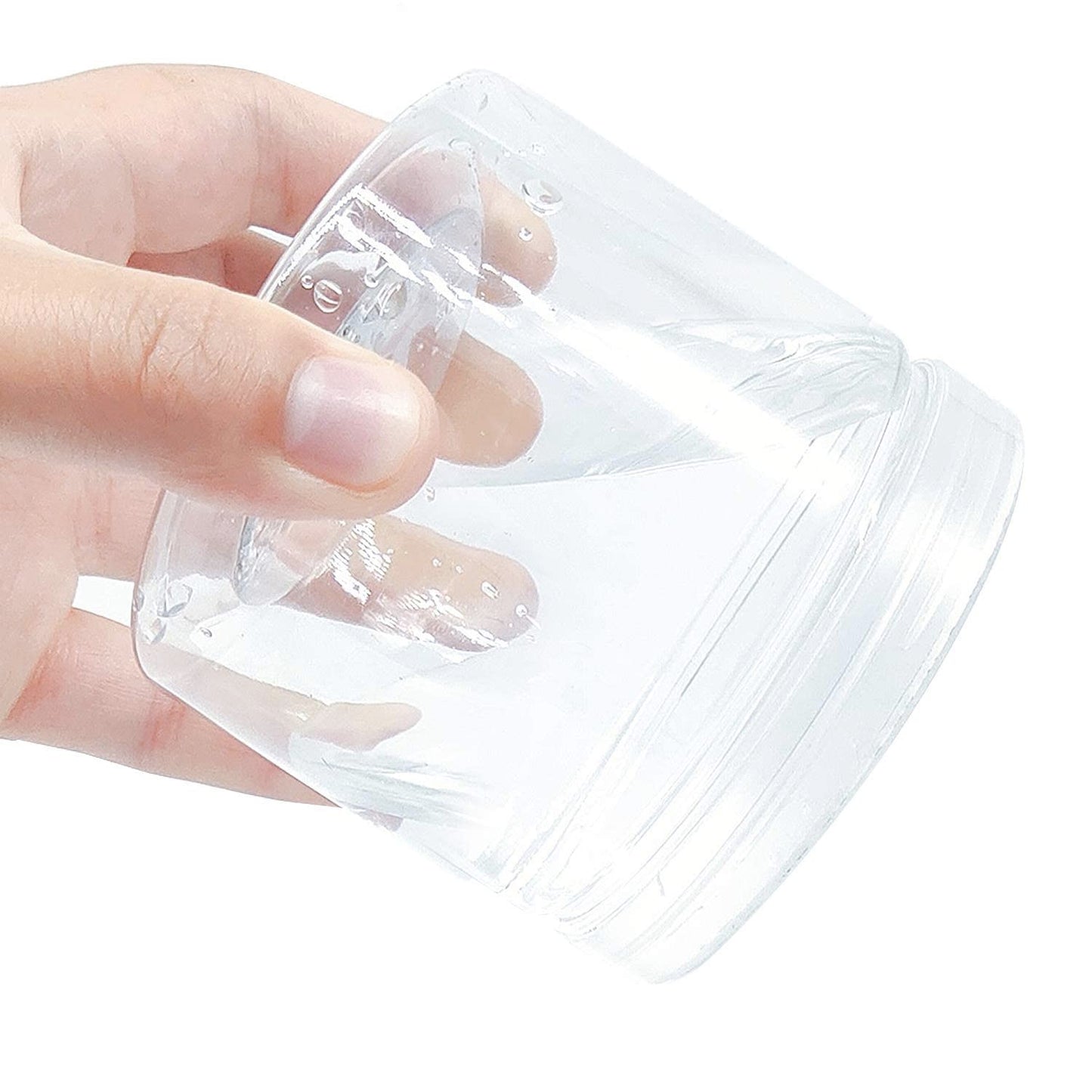 12oz Clear Plastic Storage Jars Containers,8 Pack Refillable Wide-Mouth Plastic Slime Storage Containers for Beauty Products,Kitchen & Household Storage - BPA Free