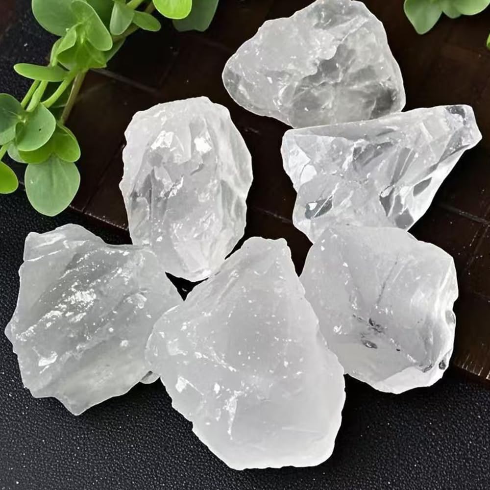 2PCS Natural Raw Stone Healing Crystals Bulk Healing Gemstones for Reiki Tumbling Fountain Rocks Meditation Garden Home Decor (Clear Quartz)