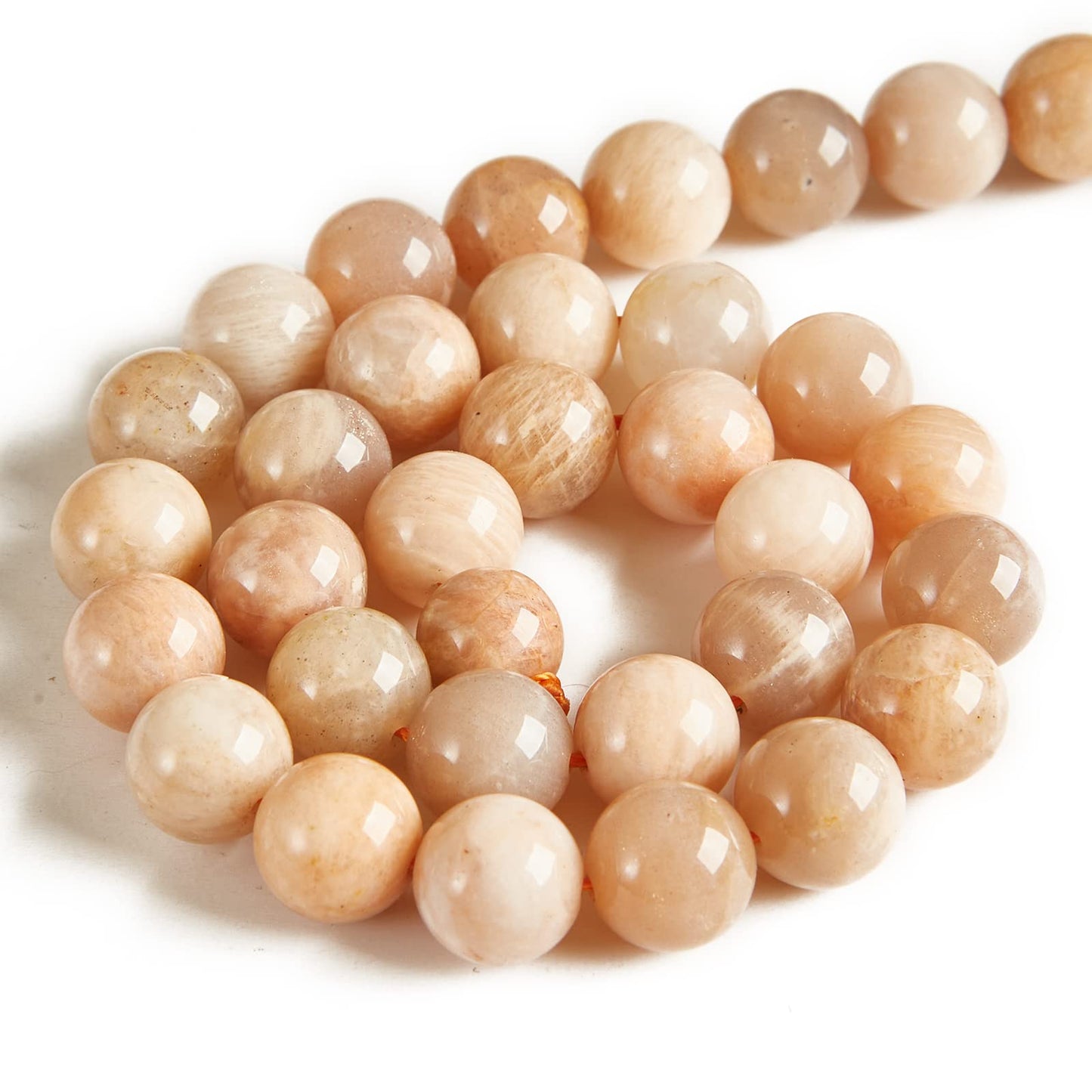 60pcs 6mm Sunstone Beads Natural Gemstone Beads Round Loose Beads for Jewelry Making