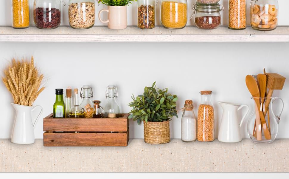 Bulk Shelf Liner 12" W x 240" L Cupboard Liner Shelving Paper for Cabinets and Drawers Pantry Shelf Liners for Kitchen Cabinets Non