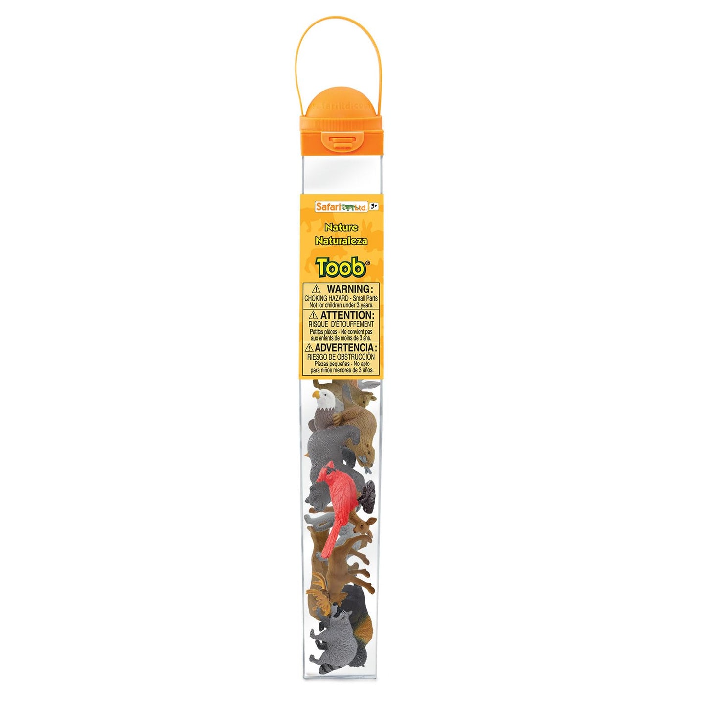 Safari Ltd Nature TOOB - 12 Mini Figurines with Rabbit, Beaver, Doe, Gray Wolf, Fox, Black Bear, Moose, Mountain Lion, Bald Eagle, and More - Educational Toy for Boys, Girls & Kids Ages 3+