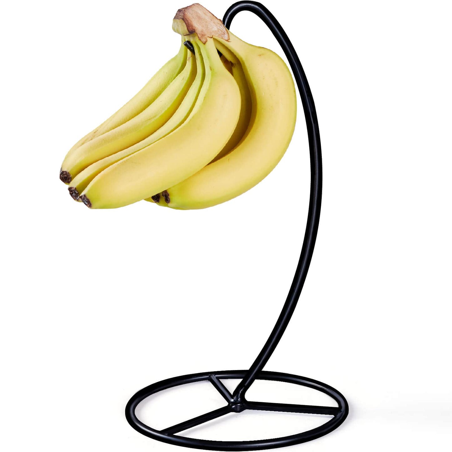 EGMEHOAD Banana Holder Stand, Banana Hanger Stand Black, Metal Bananas Tree Hanger to Keep Bananas Fresh for 15LB