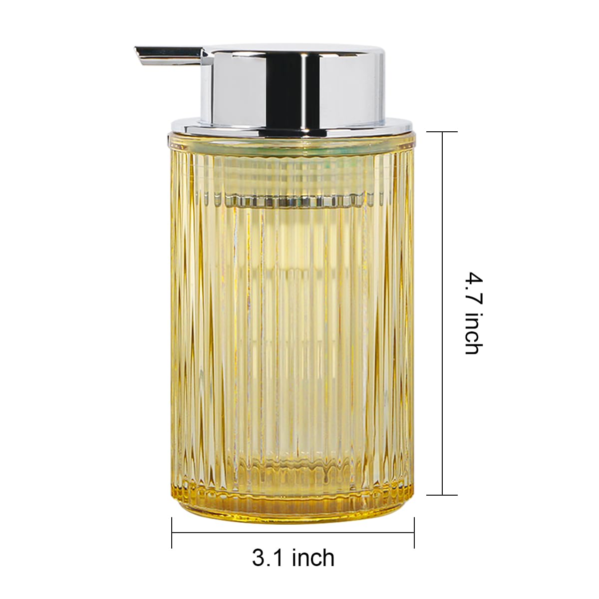 Foaming Soap Dispenser Bathroom Amber Glass Foam Hand Soap Dispenser
