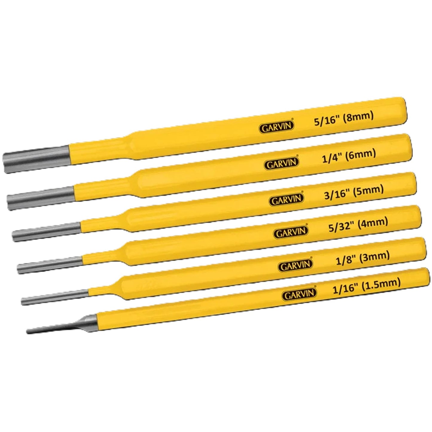 TOLSEN 6pcs Professional Steel Vanadium Heavy Duty Nail Punch Tool Set & Case