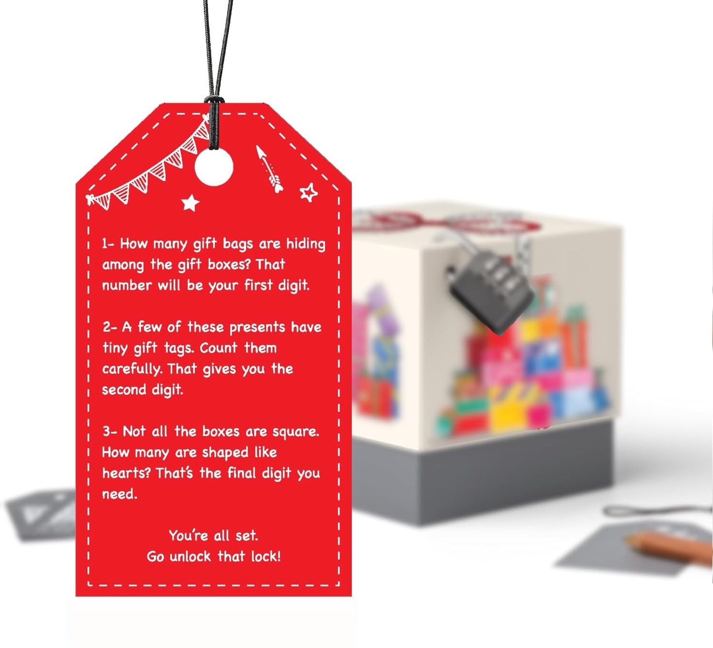 Puzzle Gift Box – Solve 3 Puzzles to Unlock The Surprise – Unique Packaging for Small Presents (Gift Boxes)