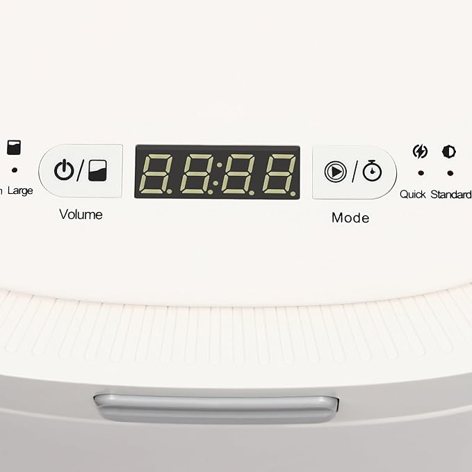 Kitchen Electric Composter 2.5L Larger Capacity Electric Kitchen Composter IndoorSmart Odorless Compost Bin Turns Kitchen Waste to Fertilizer Garden Food Compost Machine (White)